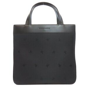 BURBERRY Black Leather Tote Bag